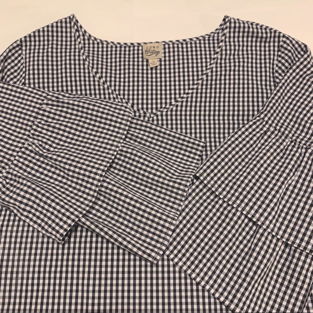 Como Vintage Ruffle Sleeve Top • Size 1X